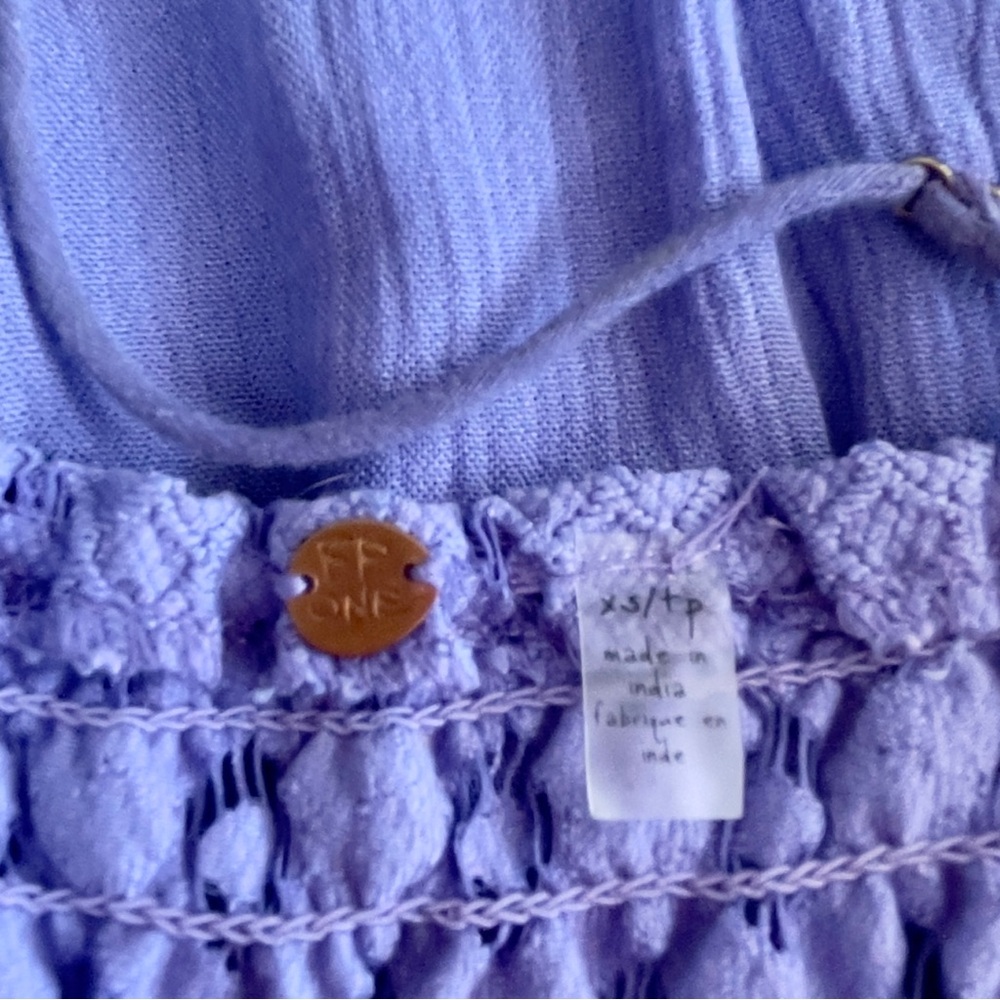 Free People Adella Crochet Lace Maxi Boho Purple Dress - Picture 5 of 7